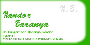 nandor baranya business card